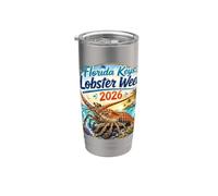 Florida Keys Spiny Lobster Saison 2026 Gobelet isotherme en acier inoxydable double paroi