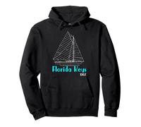 Florida Keys Voilier Vintage en Bois Motif flancs Sweat à Capuche