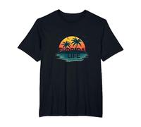 Florida Life : Tropical Paradise Sunset Beach T-Shirt, Homme Grandes Tailles, Noir, 2X Tall