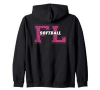 Florida Softball Vintage Rose Animal Style FL State Art Sweat à Capuche