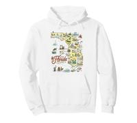 Floride FL USA Cartes Icônes, Villes Sweat à Capuche