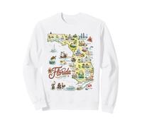 Floride FL USA Cartes Icônes, Villes Sweatshirt