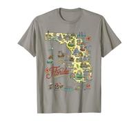 Floride FL USA Cartes Icônes, Villes T-Shirt