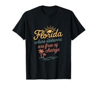 Floride où Les Coups de Soleil sont gratuits de Vagues de Palmier T-Shirt