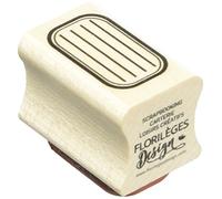 Florilèges Design FA209005 Tampon Scrapbooking Mini Étiquette École Beige 2 x 3 x 2,5 cm