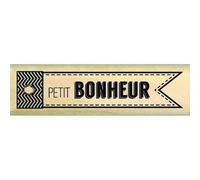 Florilèges Design FB114014 Tampon Scrapbooking Étiquette Bonheur Beige 2 x 7 x 2,5 cm