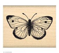 Florilèges Design FC114005 Tampon Scrapbooking Joli Papillon Beige 4 x 5 x 2,5 cm