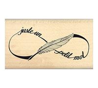 Tampon Bois Petit mot infini - 4 x 7 cm