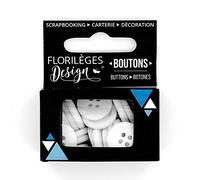 Florilèges Design FDB126 Boutons Edelweiss Plastique Blanc 6 x 5 x 2.2000000000000002 cm