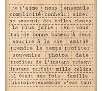 Florilèges Design FF212081 Tampon Scrapbooking Mille Mots Beige 8 x 8 x 2,5 cm