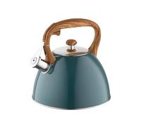 FLORINA - Bouilloire Inox (2,5 l) I Bouilloire Sifflante FRANK I Poignée Résistante à la Chaleur I Non Electrique I Induction, Gaz I Pour Thé et Café I Couleur: Vert foncé mat
