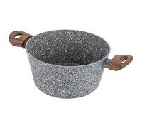 FLORINA Marmite en Aluminium (4,1 l) 24 cm I Marmite avec Couvercle en Verre I Poignée Soft-Touch et Revêtement à 3 Couches I Antiadhésive I Idéale pour Induction, Gazinière et Plaque Électrique