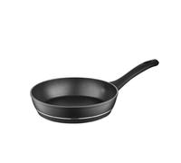 FLORINA Poêle Antiadhésive I Diamètre 20 cm I Poêle à Frire DELUX I Poêle en Aluminium I Cuisinières en Tous Genres Induction, Gaz, Plaque Électrique I Poignée Softtouch I Couleur: Noir