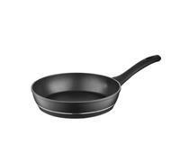 FLORINA Poêle Antiadhésive I Diamètre 24 cm I Poêle à Frire DELUX I Poêle en Aluminium I Cuisinières en Tous Genres Induction, Gaz, Plaque Électrique I Poignée Softtouch I Couleur: Noir