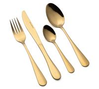 FLORINA Set de Couverts de Table en Acier Inoxydable I 16 Pièces pour 4 Personnes I Menagere FORTE I Ensemble Complet de Fourchettes, Couteaux, Cuillères de Table, Cuillères à Thé