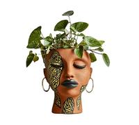 Florine de d'extérieur, succulente | Pots de fleurs de femmes noires pour table,Fleureuse de nouveauté avec trou de drainage pour une utilisation de fenêtre de banc de balcon