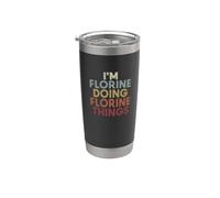 Florine Name Florine Personalized Name First Given Gobelet isotherme en acier inoxydable double paroi