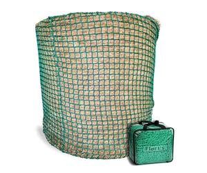 Flori's® Filet à foin pour balles rondes - Diamètre : 150 cm - Hauteur : 150 cm - Largeur des mailles : 4,5 x 4,5 cm - Filet à foin stable pour chevaux pour l'alimentation adaptée à l'espèce - Filet à