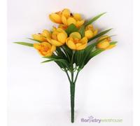 FloristryWarehouse Crocus artificielles en soie Jaune
