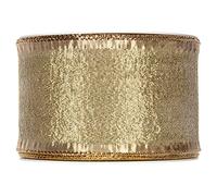 FloristryWarehouse de ruban métallique Doré 60 mm x25m Rouleau