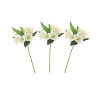 FloristryWarehouse Lot de 3 tiges artificielles alstroemeria imitation soie 47 cm de haut Blanc