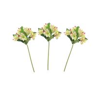 FloristryWarehouse Lot de 3 tiges d'alstroemeria artificielles en soie synthétique 47 cm de haut Rose crème
