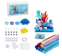 Florisync Ensemble de tiges de chenilles pour plantes en pot avec guide étape par étape et matériel de bricolage pour débutants Oceanics Pot Craft Set