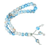 Florisync Perles de prière bouddhistes confortables et légères en résine de verre 33 perles pour rituels de pleine conscience, perles de prière en verre fabriquées à la main, taille unique, Comme