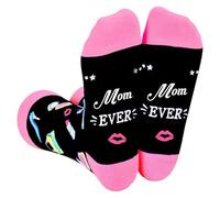 Florisync Playful Prints Chaussettes en coton pour femme et homme Motif Best Ever, Mom, Taille unique
