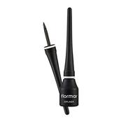 Flormar Dipliner - Eyeliner en gel noir - Très pigmenté, satin semi-mat avec pinceau feutre fin, crayon khôl précis, noir - Convient pour les débutants et les professionnels