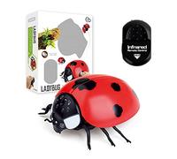 FLORMOON Figurine coccinelle réaliste sans fil avec télécommande pour enfants, idéal pour les farces et les décorations d'Halloween (sans batterie)