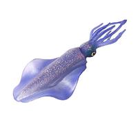 FLORMOON Figurine de calmar violet réaliste - Figurines d'animaux marins éducatives précoces - Jouet scientifique - Décoration de gâteau de Noël ou d'anniversaire pour enfants et tout-petits (rose)