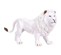 FLORMOON Figurines de lion africain réalistes en forme d'animaux - Jouets éducatifs précoces - Projet scientifique - Cadeau de Noël ou d'anniversaire pour enfants (Blanc)