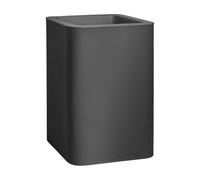FLORUS Jive Carree Haut 40cm - Jardiniere Exterieur - Plastique 100% Recyclé - L39 x W39 x H60.2 - Gris/Anthracite