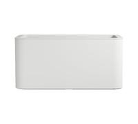 FLORUS Jive Terrace 80cm - Planteur pour Intérieur & Extérieur - L78 x W39 x H37.2 cm - Blanc/Blanc