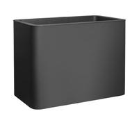 FLORUS Jive Terrasse Haut 80cm - Jardiniere Exterieur Grande Taille - Plastique 100% Recyclé - L39 x W78 x H60.2 - Gris/Anthracite