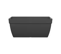 FLORUS Paris Terrace Trough 80cm - Jardiniere Exterieur Grande Taille - Plastique 100% Recyclé - L76.4 x W36 x H31 - Gris/Anthracite