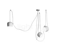 Flos Aim Sospensione LED 3 foyers blanc Ce luminaire comporte des modules à LED prémontés de classes énergétiques A A++, A+, A