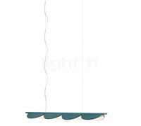 Flos Almendra Linear S4, bleu foncé métallisé