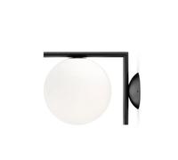 FLOS Lampe murale ou au plafond IC C/W1 Noir – Verre soufflé et métal