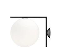 FLOS Applique murale / plafonnier IC Lights C/W2 Verre soufflé et métal Noir