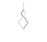 Flos Arrangements Suspension Carrée Petit et Grand Configuration Noir/ Blanc