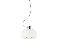 Flos Bellhop Glass S1 Pendelleuchte, Bright Aluminium
