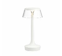 Flos Bon Jour Unplugged Bordlampe Hvid Krop Og Transparent Skærm