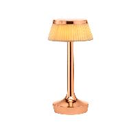 Flos Bon Jour Unplugged Bordlampe Kobber Krop Og Stof Skærm