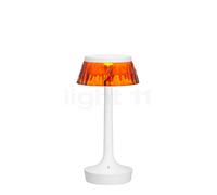 Flos Bon Jour Unplugged Lampe rechargeable LED corps blanc/couronner ambre , fin de série Ce luminaire comporte des modules à LED prémontés de classes énergétiques A A++, A+, A