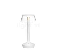 Flos Bon Jour Unplugged Lampe rechargeable LED corps blanc/couronner transparent , fin de série Ce luminaire comporte des modules à LED prémontés de classes énergétiques A A++, A+, A
