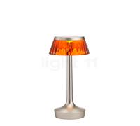 Flos Bon Jour Unplugged Lampe rechargeable LED corps chrome mat/couronner ambre , fin de série Ce luminaire comporte des modules à LED prémontés de classes énergétiques A A++, A+, A