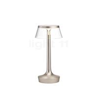 Flos Bon Jour Unplugged Lampe rechargeable LED corps chrome mat/couronner transparent , fin de série Ce luminaire comporte des modules à LED prémontés de classes énergétiques A A++, A+, A