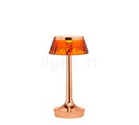 Flos Bon Jour Unplugged Lampe rechargeable LED corps cuivre/couronner ambre , fin de série Ce luminaire comporte des modules à LED prémontés de classes énergétiques A A++, A+, A